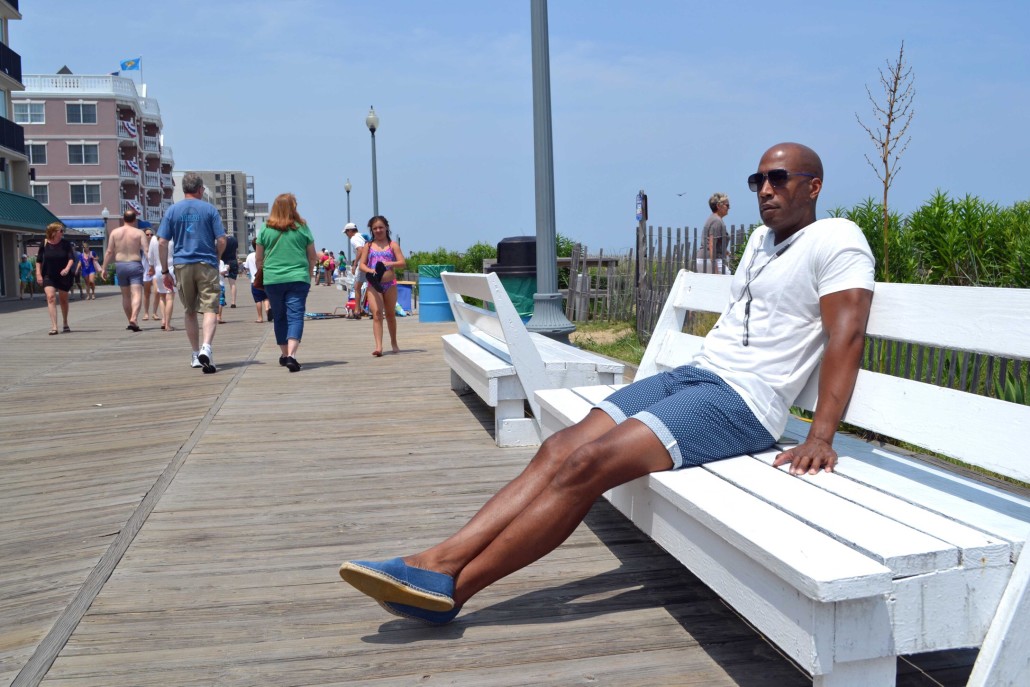 Relaxing on the boardwalk