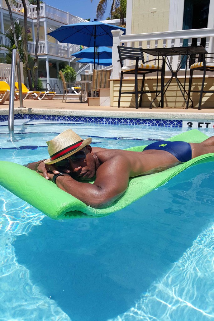 Lounging by the pool in Key West