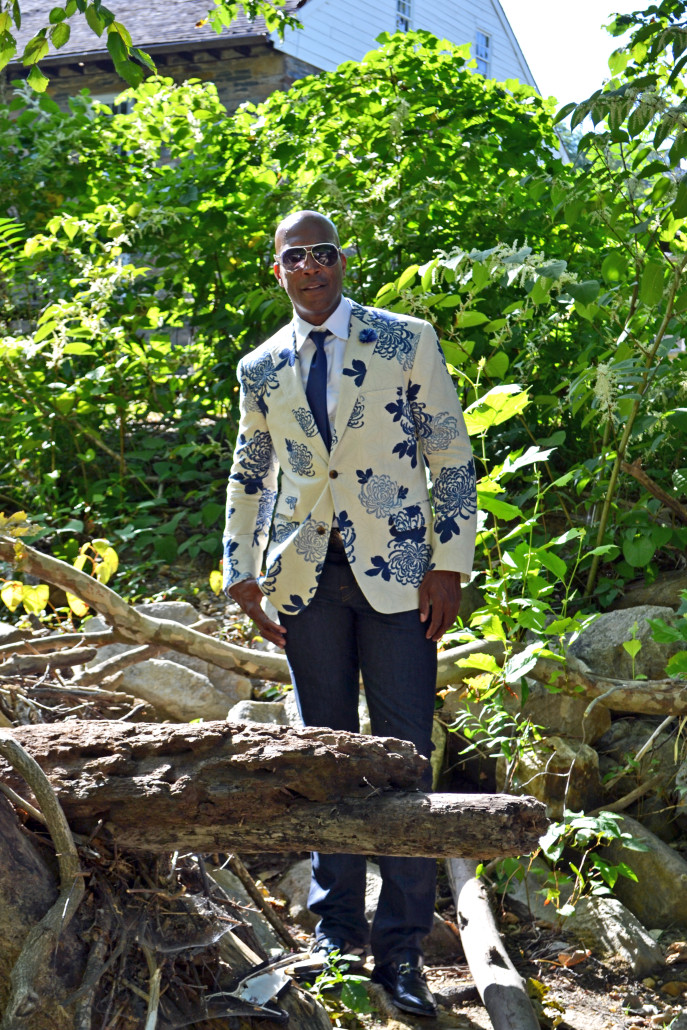 Billy Reed floral blazer in the Woods
