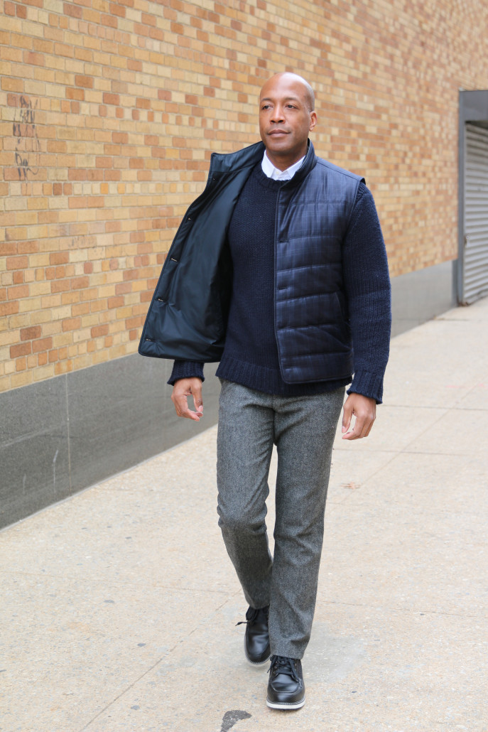 Casual street style at NYFWM