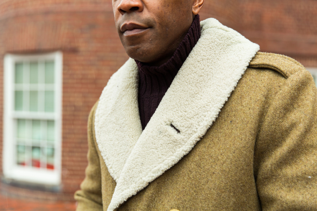 The striking collar of the Gant Spectator coat