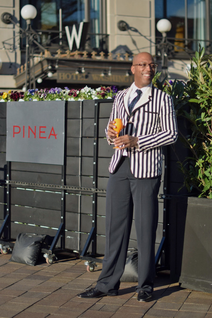 DC Mens Fashion; DCFashion Fool; Veuve Clicquot, ClicquotJourney, DC Events; PineaDC, W Hotel, Striped Blazer