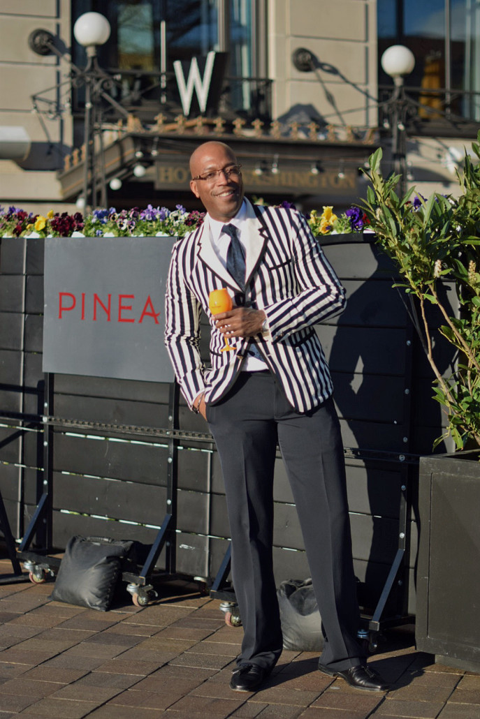 DC Mens Fashion; DCFashion Fool; Veuve Clicquot, ClicquotJourney, DC Events; PineaDC, W Hotel, Striped Blazer