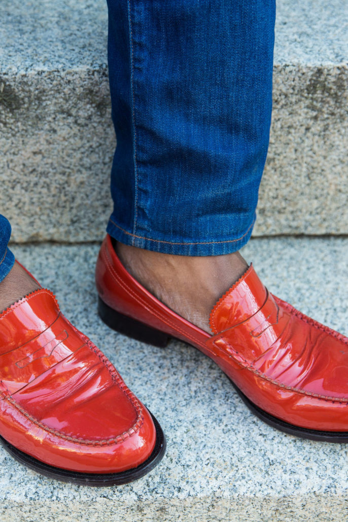 shoe close up red accessories