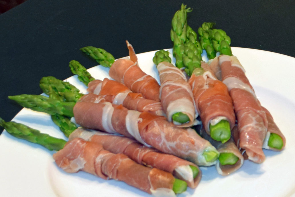 Proscuitto wrapped asparagus