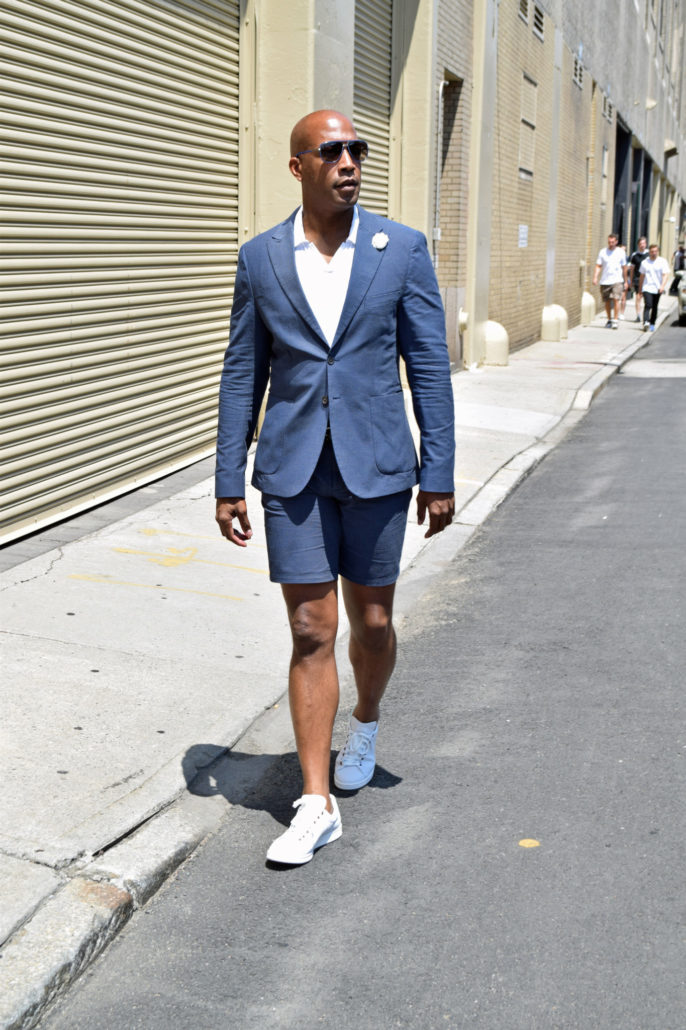 Frank and Oak suit with shorts