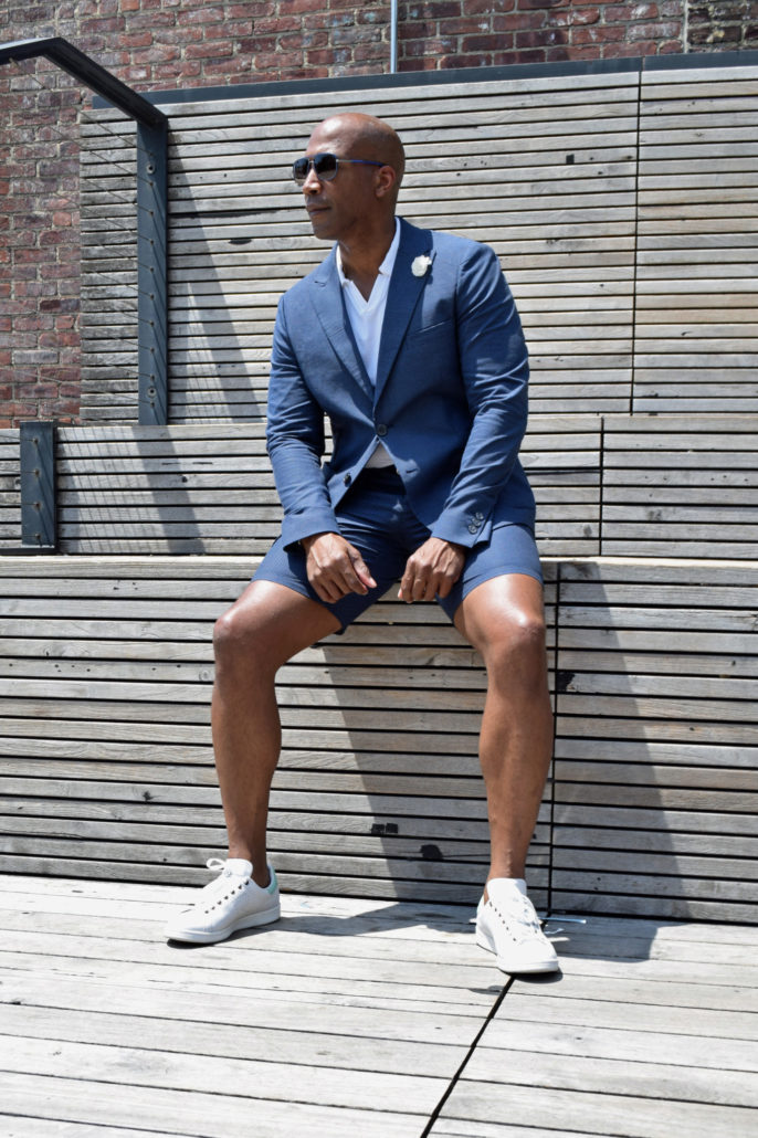 NYFWM suit with shorts -2