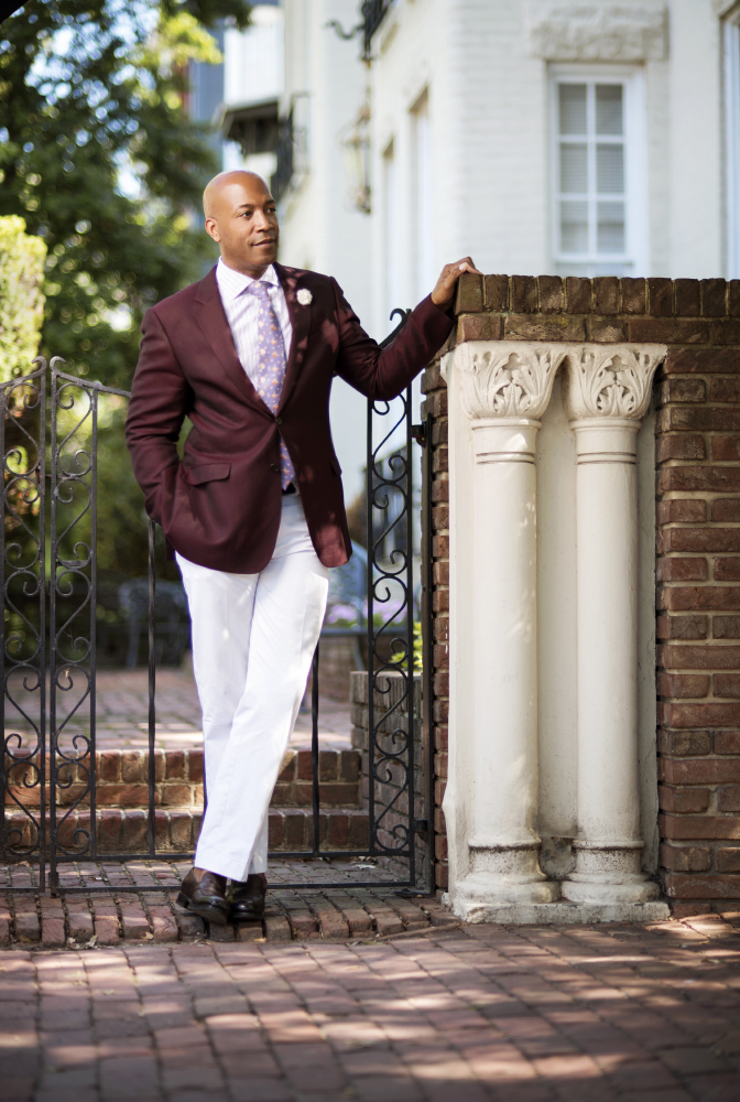 A Dapper Gent in front of home