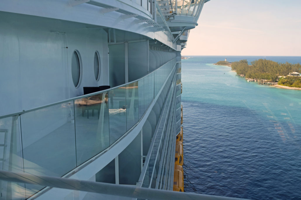 Harmony of the Seas from the deck