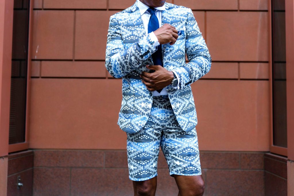 Paisley and Gray Short Suit