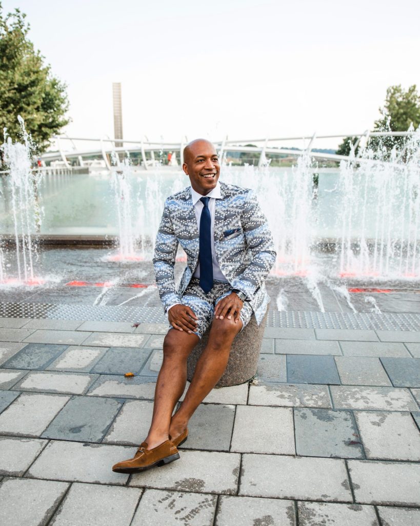 Paisley and Gray Short Suit