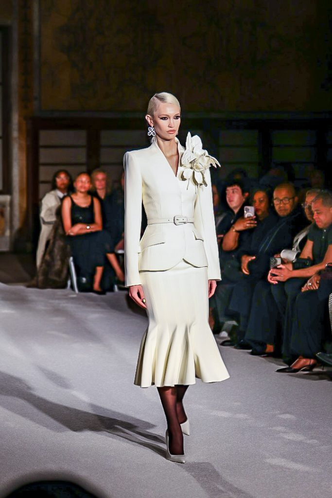 Sergio Hudson NYFW Fall Winter 2026 white power suit look
