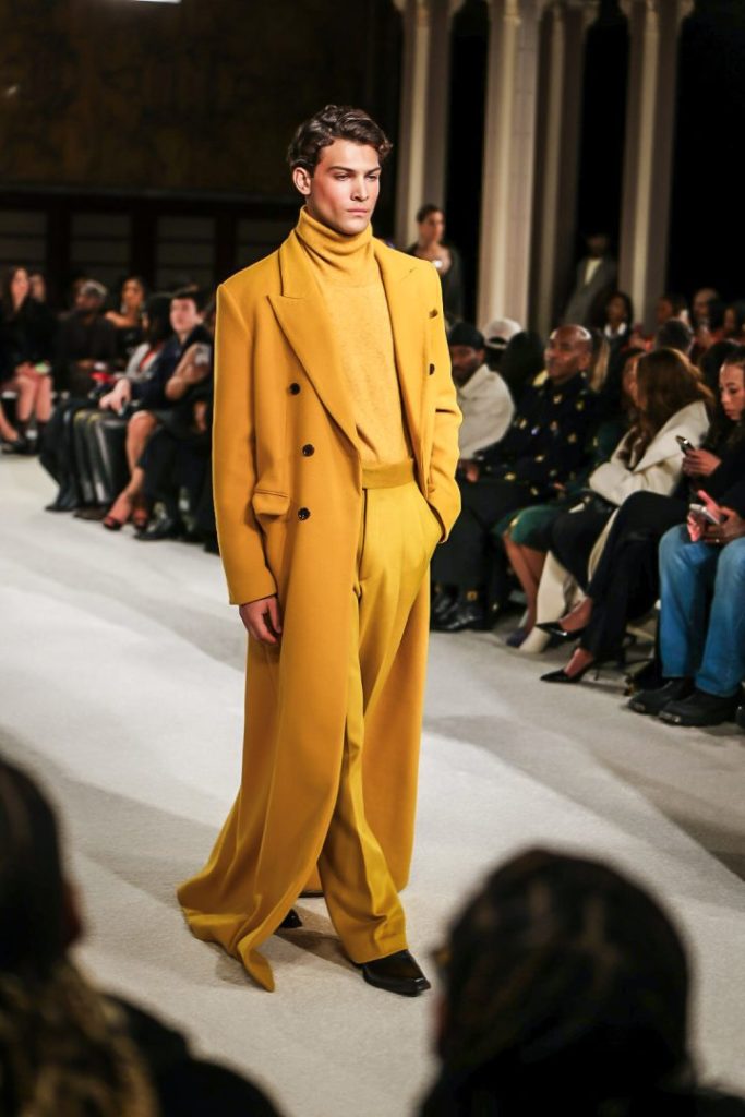 Sergio Hudson NYFW Fall Winter 2026 men's yellow look